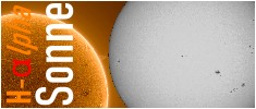 Sonne H-alpha und Weilicht